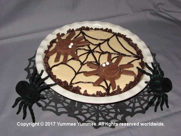 Spider Web Pie is spookily delicious. Chocolate, chocolate, chocolate, and chocolate fudge combine for a hauntingly good dessert treat.
