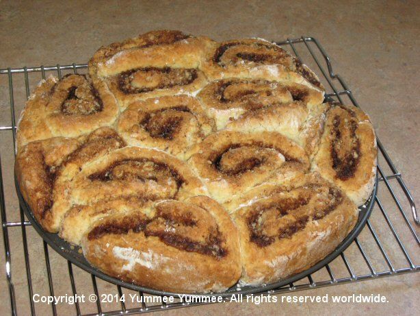 Brown Sugar Pecan Cinnamon Rolls made with Yummee Yummee's Muffins & Coffee Cakes mix. Yeast free!