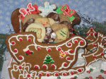 A Gingerbread Sleigh full of Gluten-Free Cookiees for Santa