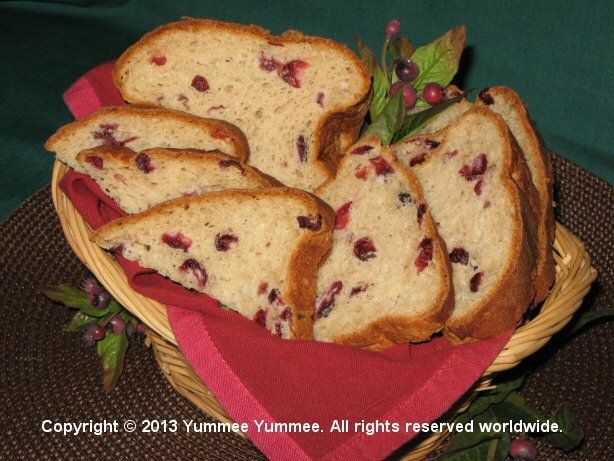 Cranberry Vanilla Breakfast Bread - gluten-free! Serve with coffee or hot tea.