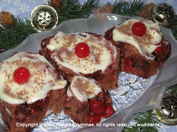 Have yourself a Merry little Christmas. Bake and enjoy delicious Black Forest Rolls.