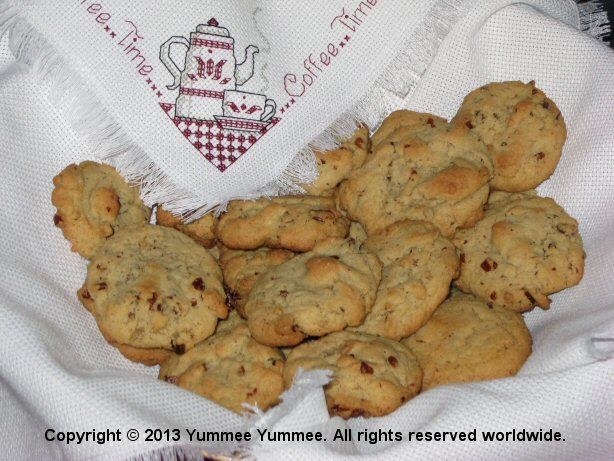Coffee and cookies are a breakfast favorite - Vanilla Pecan Cookies.