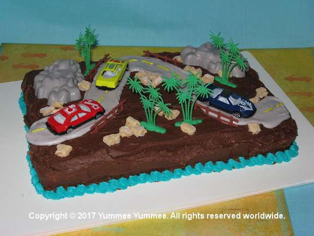 Get your motor running! Race off with Fudgee Chocolate Velvet Cake. Get your motor running! Race off with Fudgee Chocolate Velvet Cake.