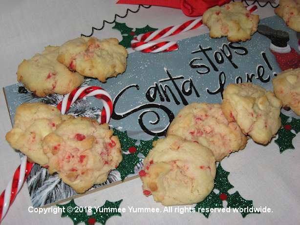 A classic holiday flavor combination -  White Chocolate Peppermint Cookies.