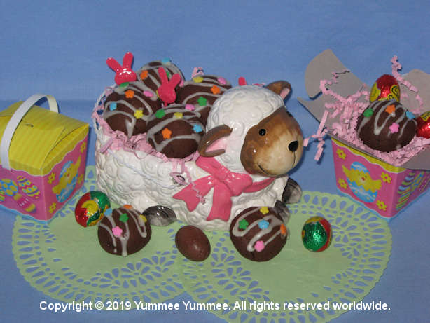Cream filled eggs are a wonderful treat in Candy Surprise Cookies.