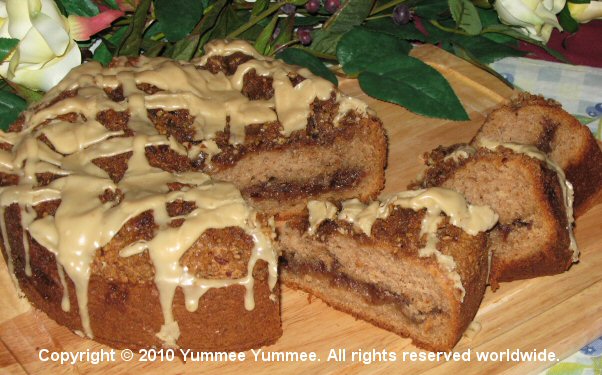 Brown Sugar Crumb Cake with Penuche Drizzle