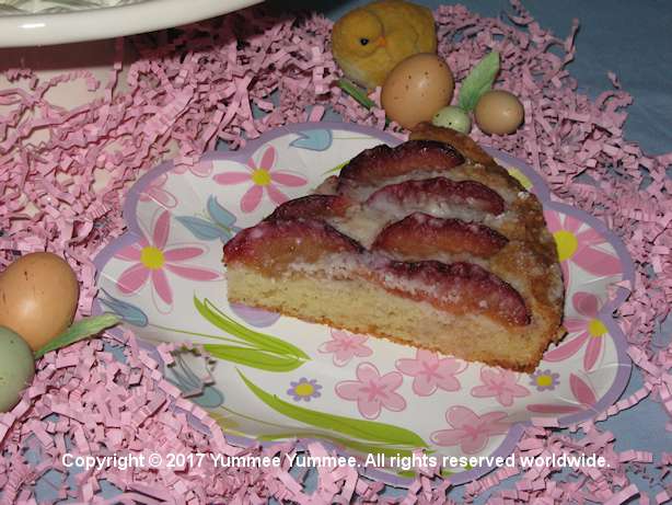 Decadent and elegant Spiral Plum Cake