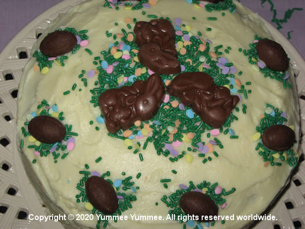 Chocolate Bunny Carrot Cake - What's Carrot Cake without bunnies?